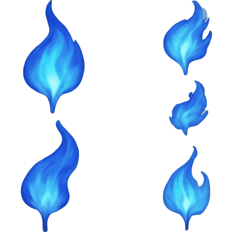 blue flame  emoji