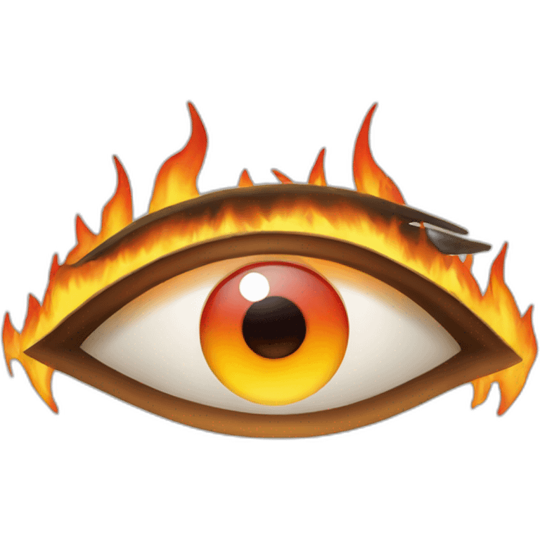 Eye and fire emoji