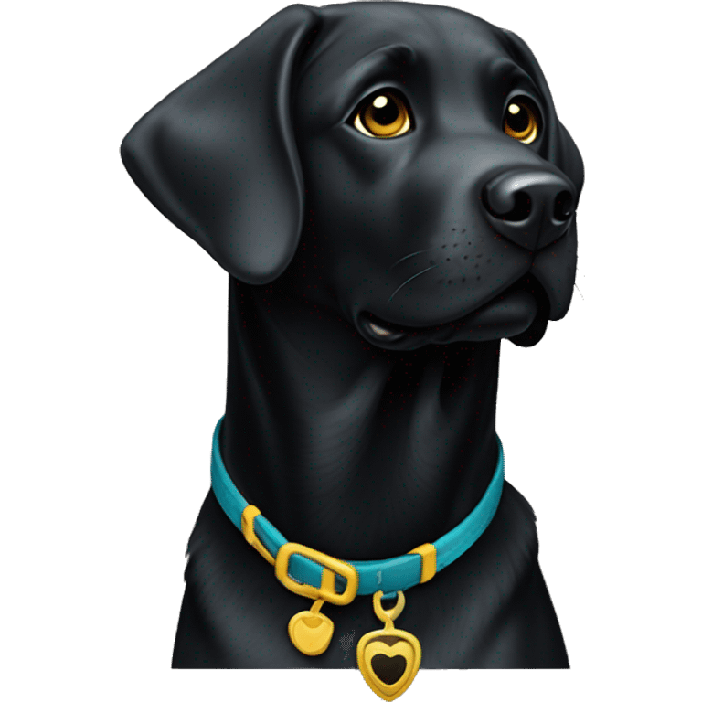 black labrador retriever guide dog emoji