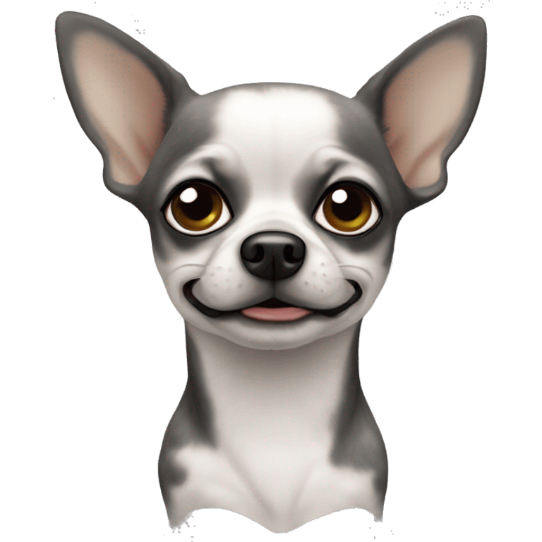 Chihuahua grey with black stains emoji