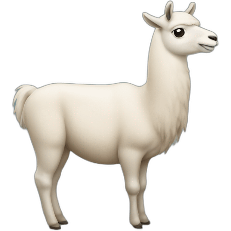 Lama qui embrasse un chameau  emoji