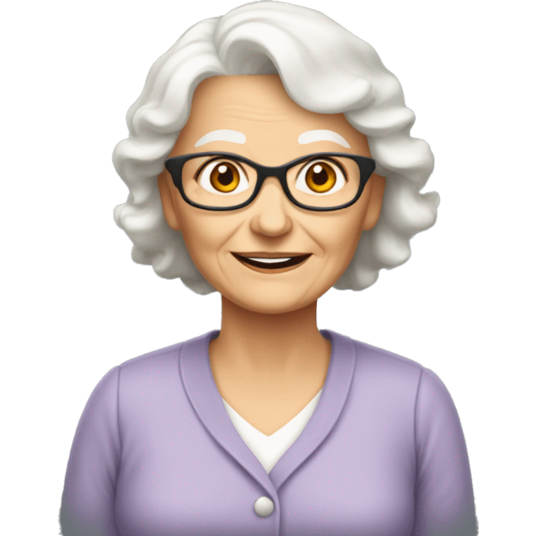 senior white lady emoji