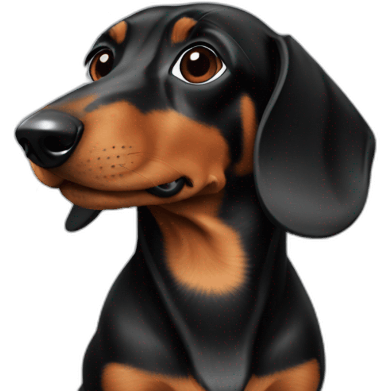 Dachshund black emoji