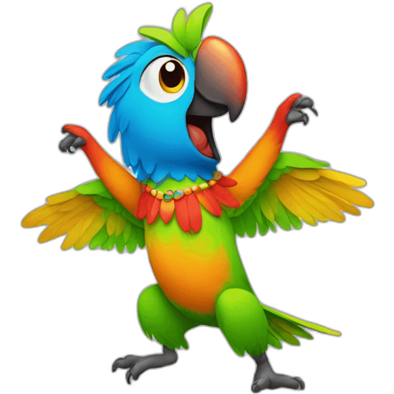 Dancing parrot emoji