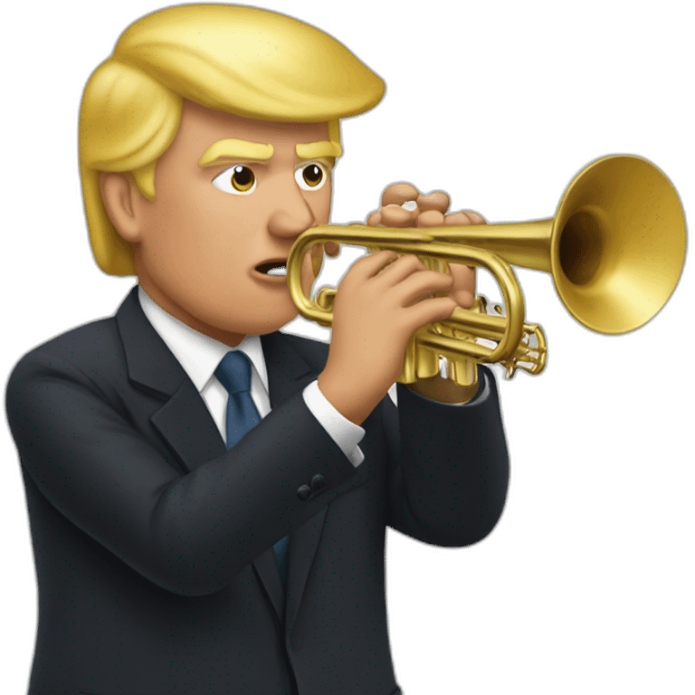 Trump play trumpet emoji