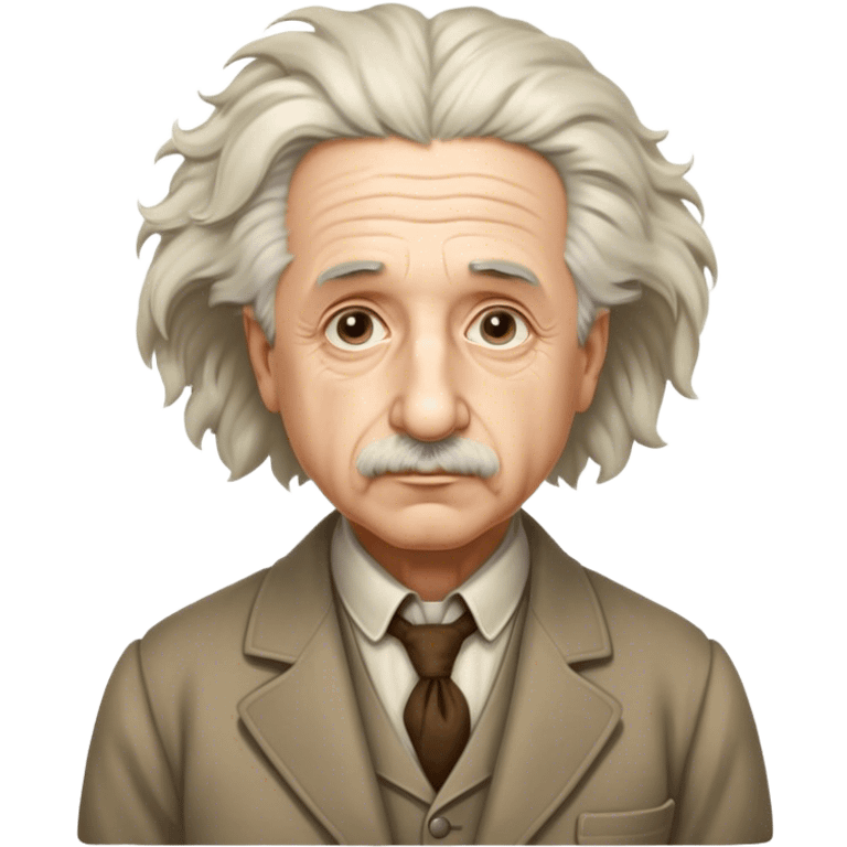 Cinematic Realistic portrait of Albert Einstein, shown as an iconic genius with wild, expressive hair and a gentle, contemplative expression, rendered in detailed period clothing with warm, intellectual lighting emoji