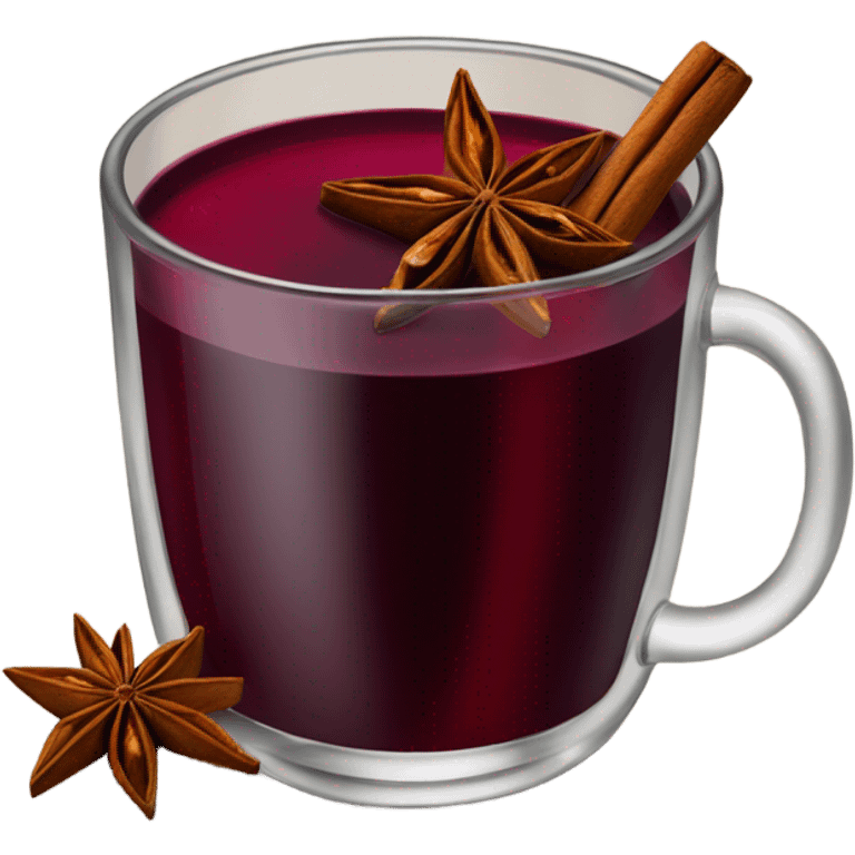 Mulled wine with star anise emoji