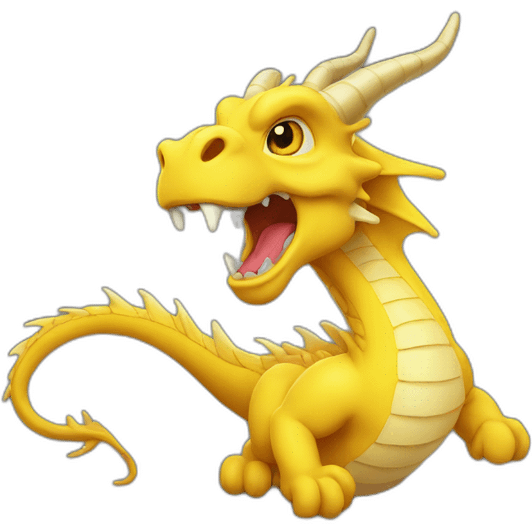 Yellow dragon with horn emoji