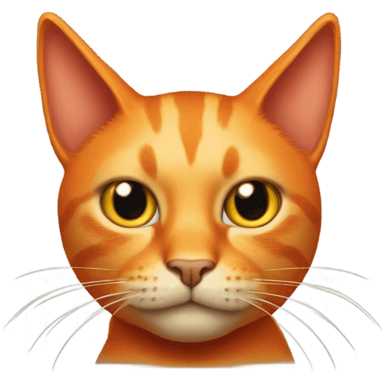 Orange cat with devil horns emoji