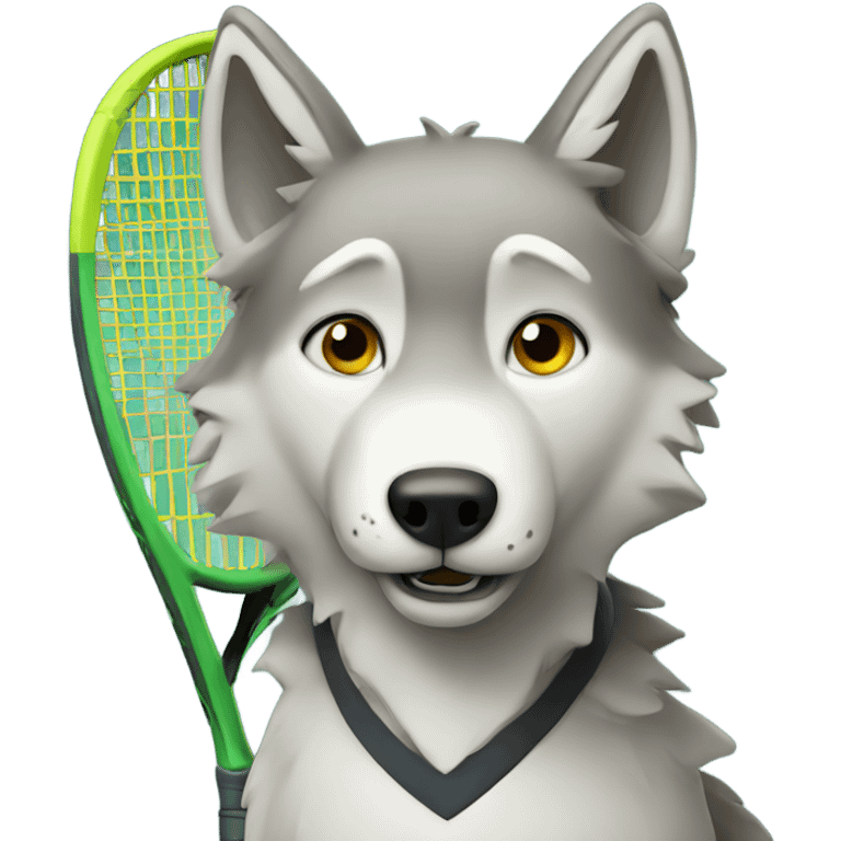 Tennis wolf emoji