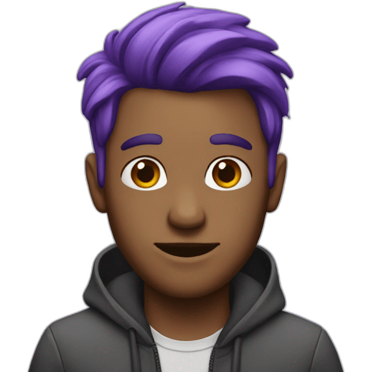 guy with purple hair emoji