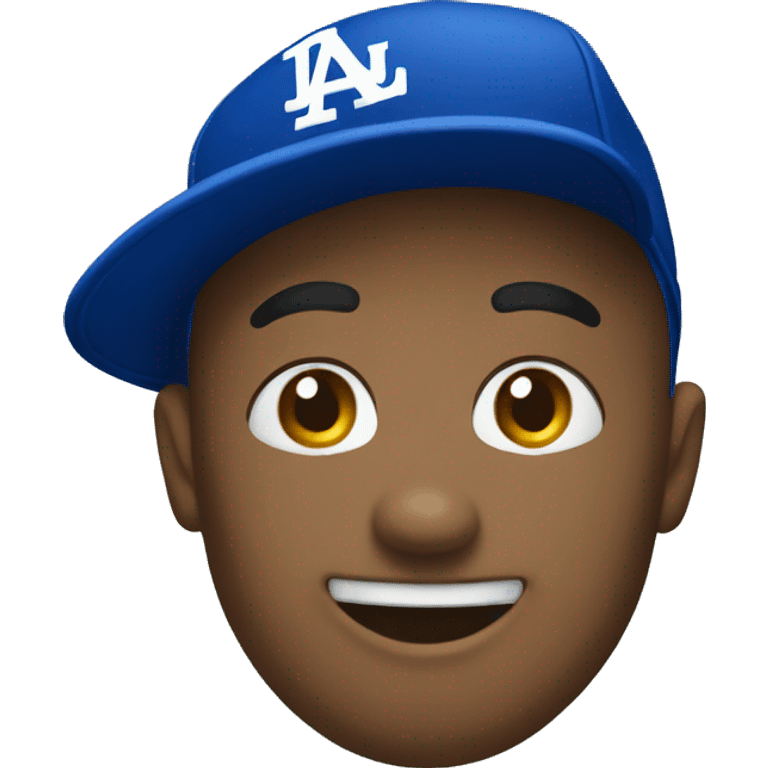 Emoji with dodger hat emoji