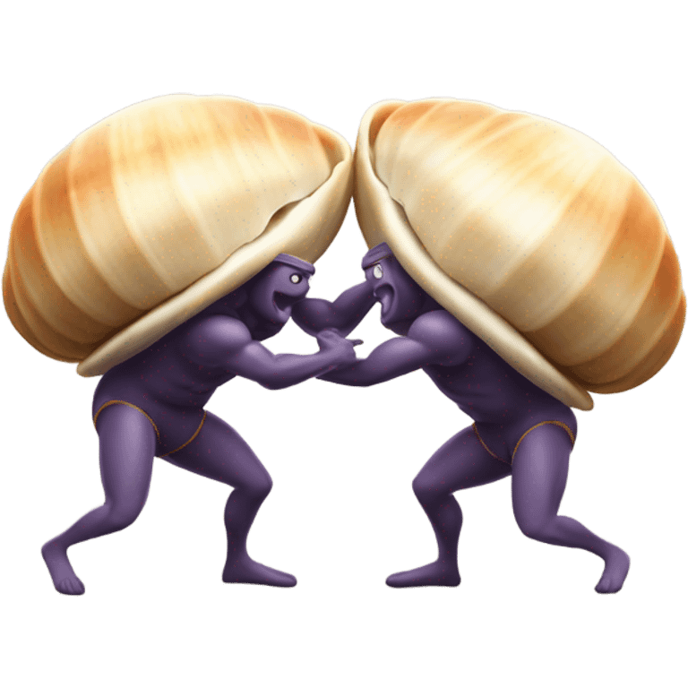 Wrestling clams emoji