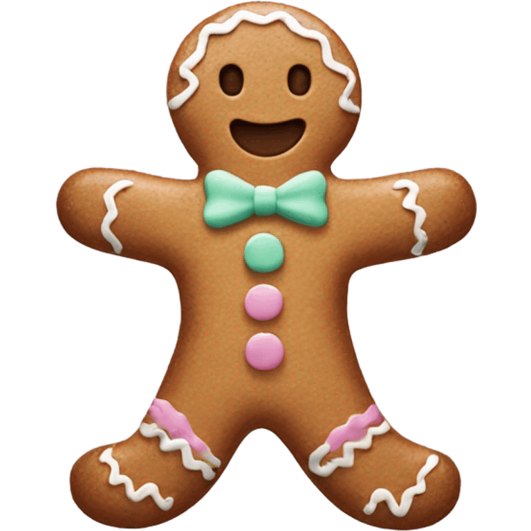 Pastel gingerbread man emoji