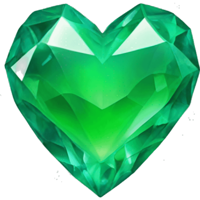 Green crystal heart emoji