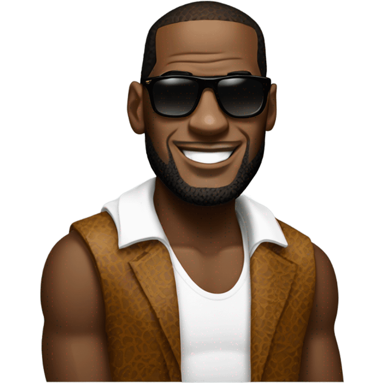 Lebron with sun glasses emoji