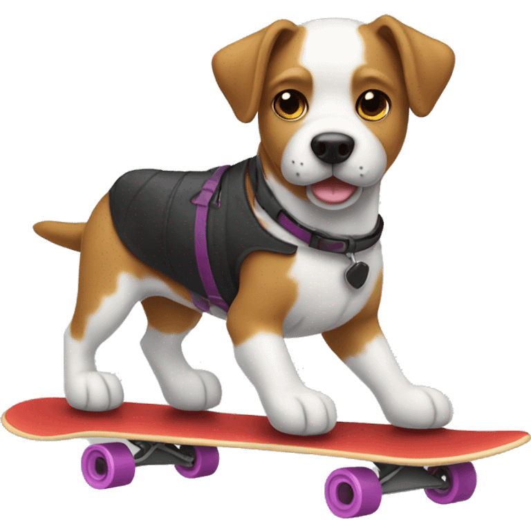 Perro en patinete emoji