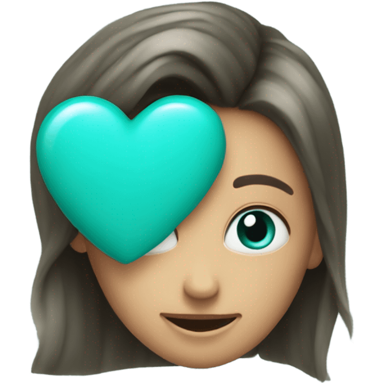 Turquoise heart emoji