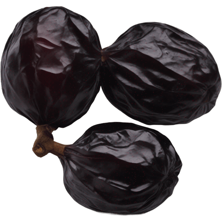 two dried prune emoji