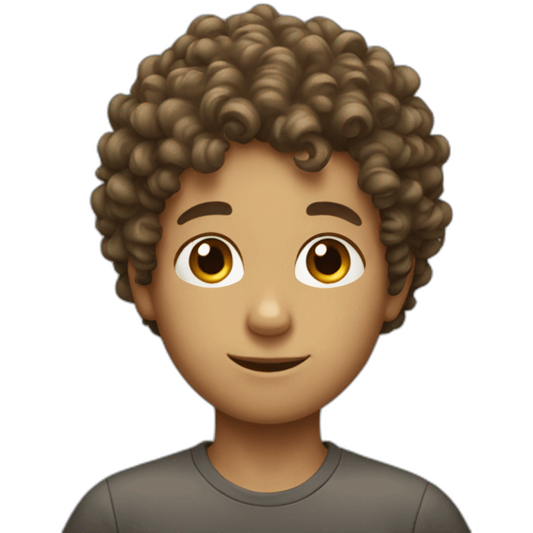 curly hair boy emoji