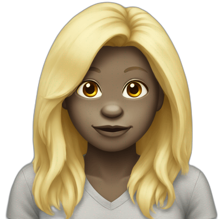 blonde gorilla girl emoji