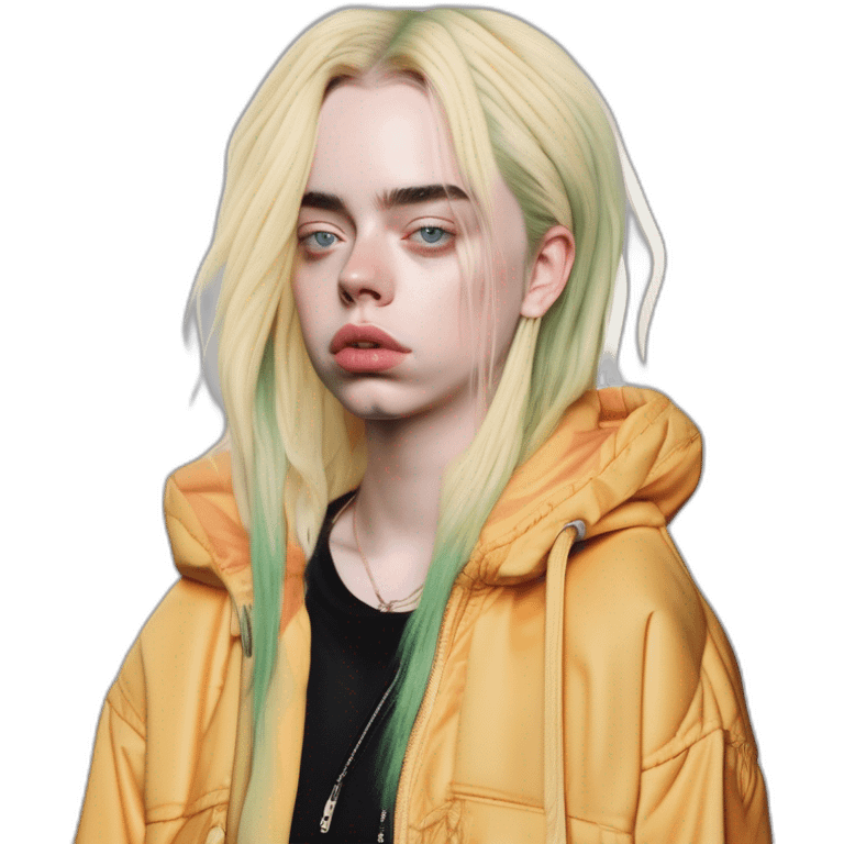 Billie Eilish with blond hair emoji