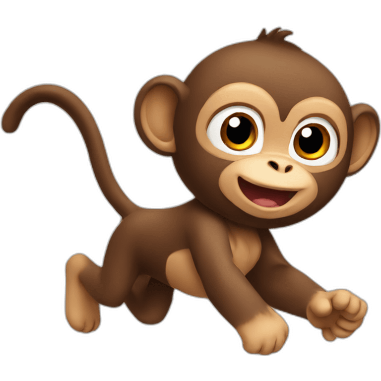 Cute Monkey running emoji