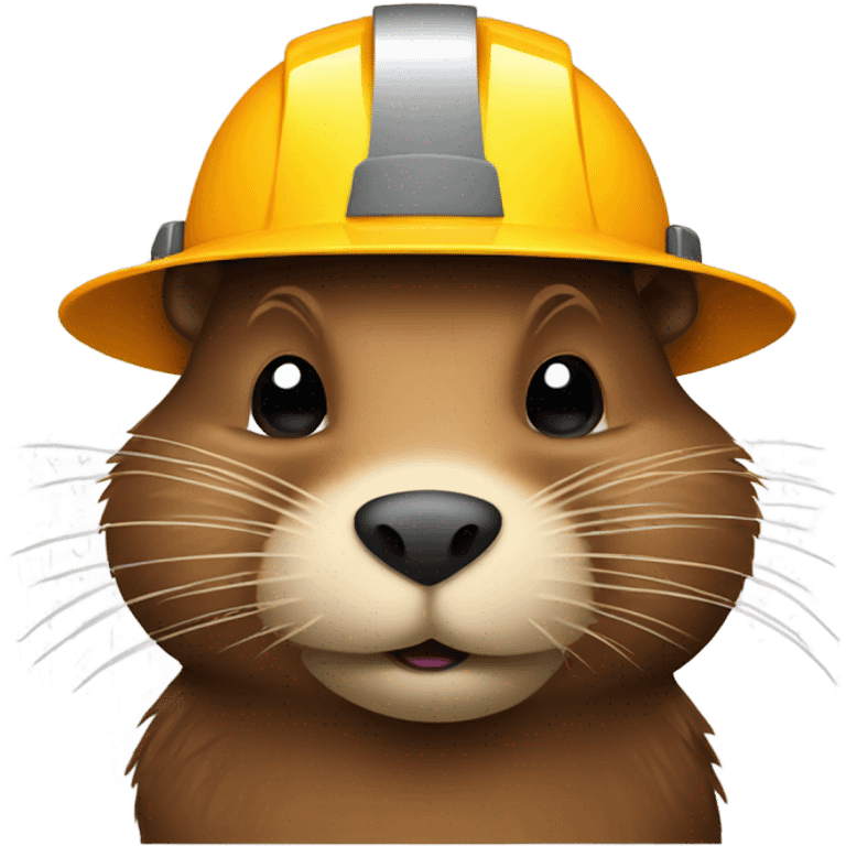 beaver in a construction helmet emoji