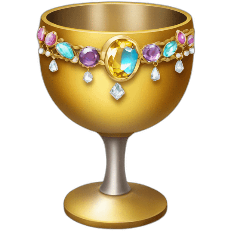 wine goblet and jewels emoji