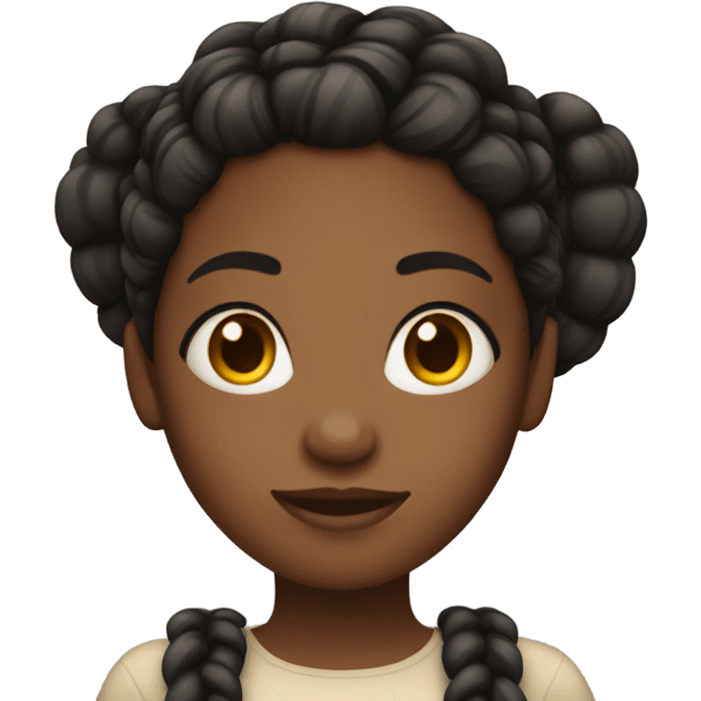 black girl with braids emoji