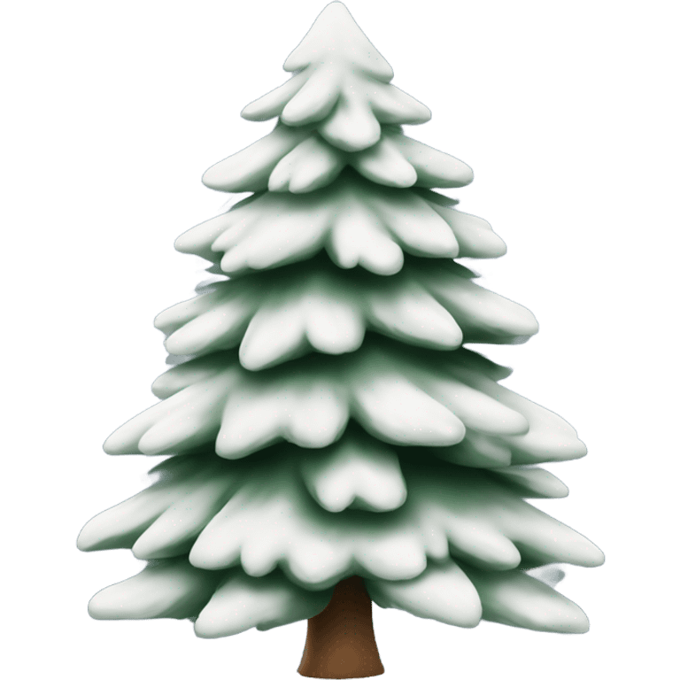  actual white fir christmas tree isolated.  emoji