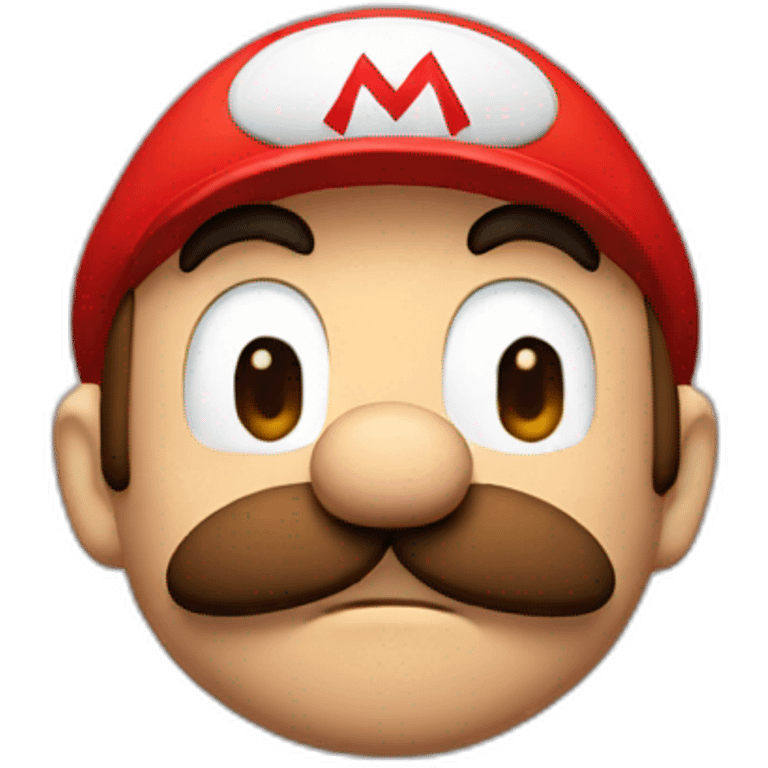 Sad mario face emoji