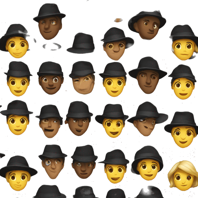 Black classic hat only emoji