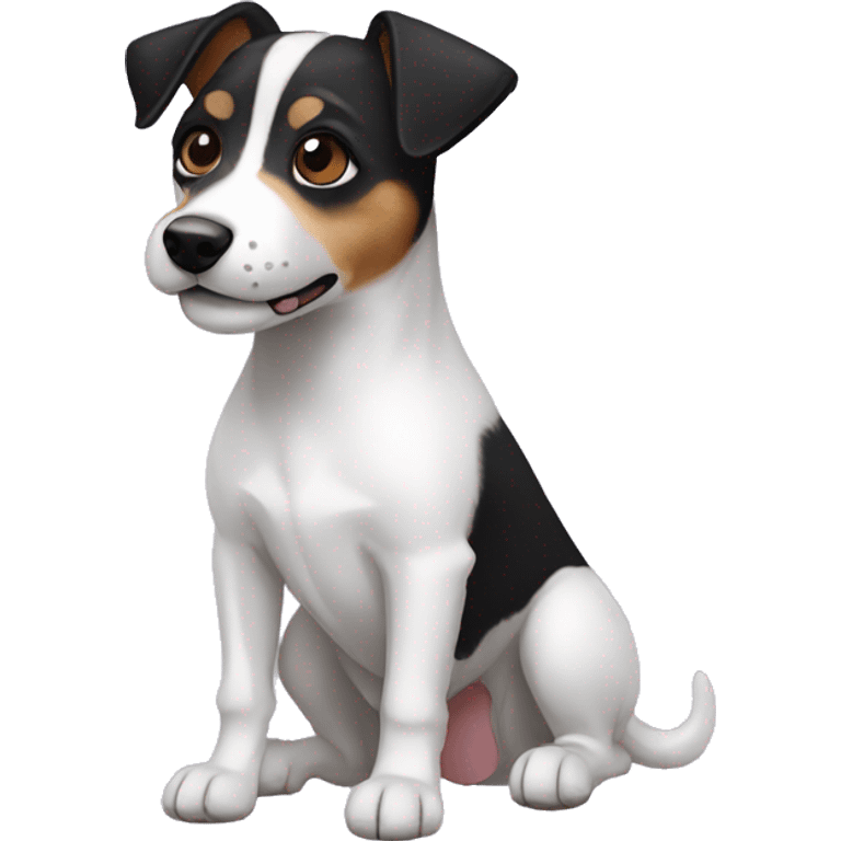 A black jack russell terrier emoji