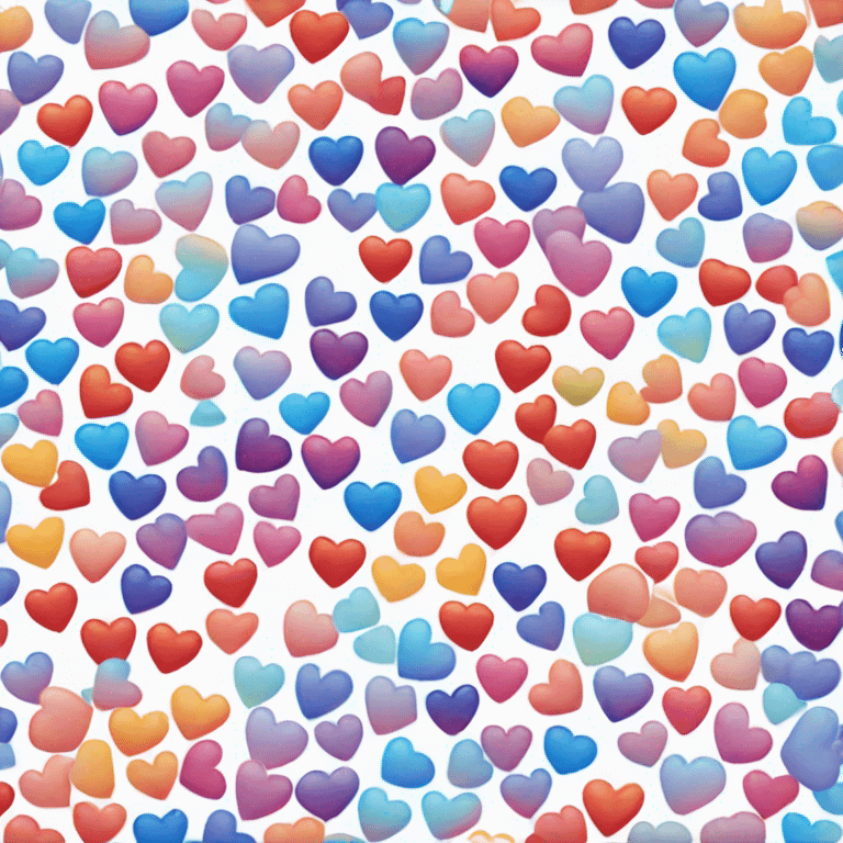 Multicolor ombré heart  emoji