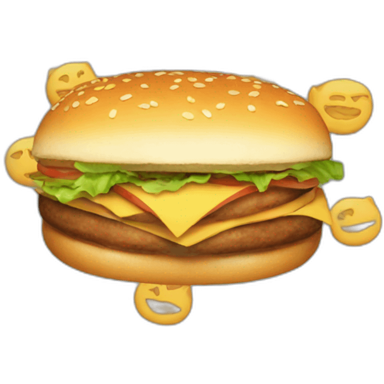 burger smile cat face emoji