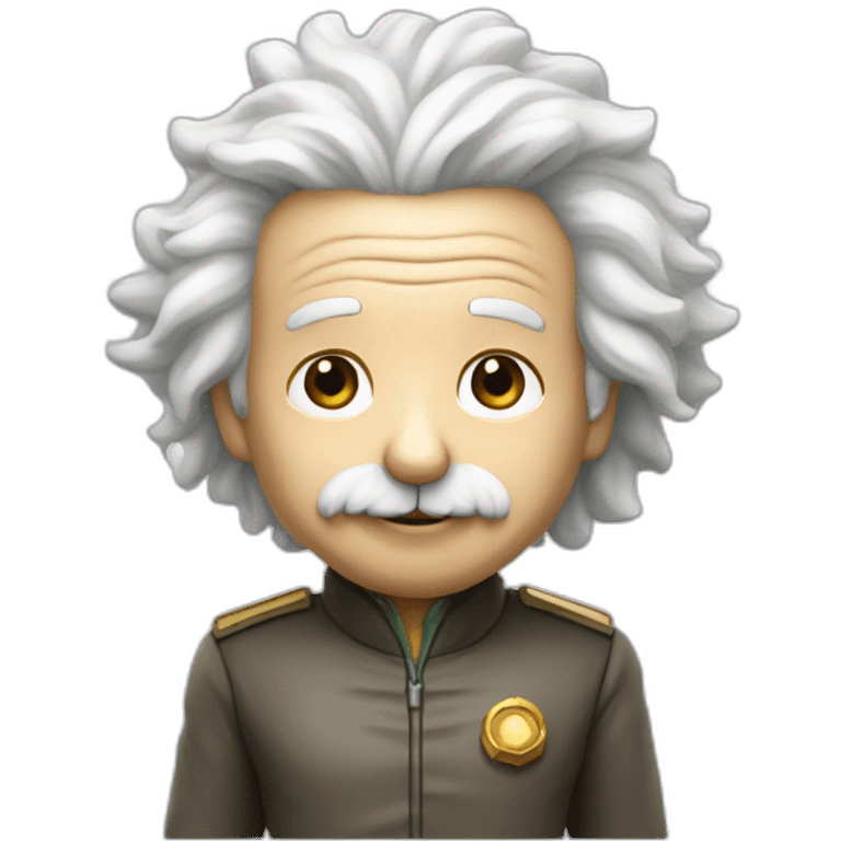 albert Einstein full body saying bye like power ranger white emoji