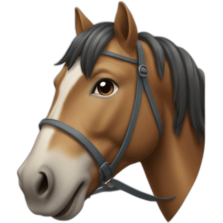 Cheval sur souris emoji