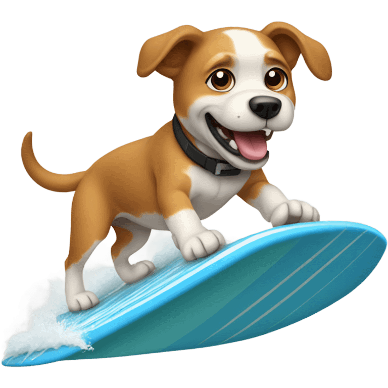 Dog surfing  emoji