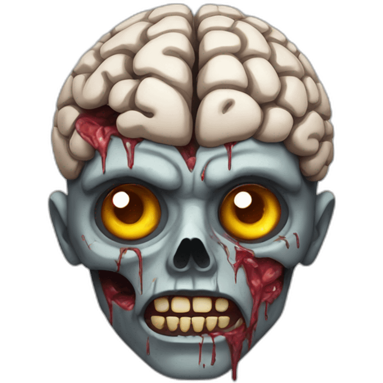 zombie with brain emoji