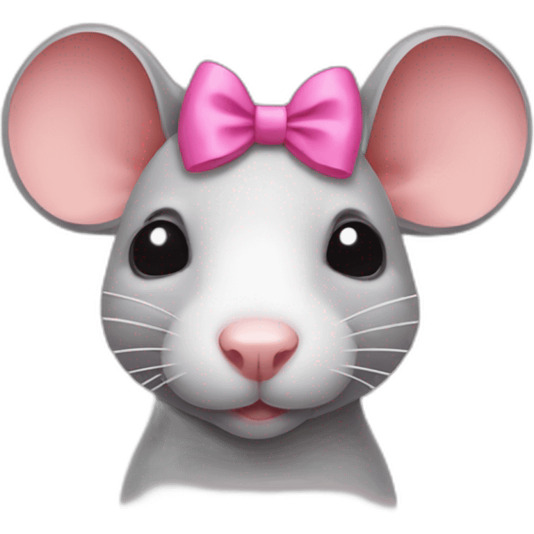 Rat with Pink Bow on Head emoji