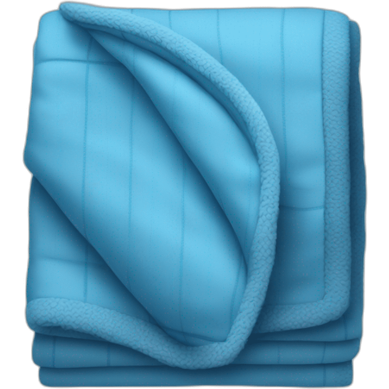 A blue folded blanket emoji