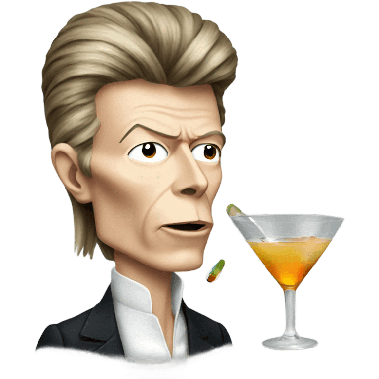 David Bowie drinking a martini  emoji