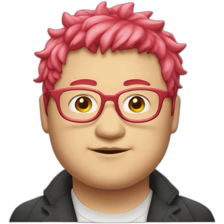 red-spectacles-fat-men-japanese-pinkhair emoji