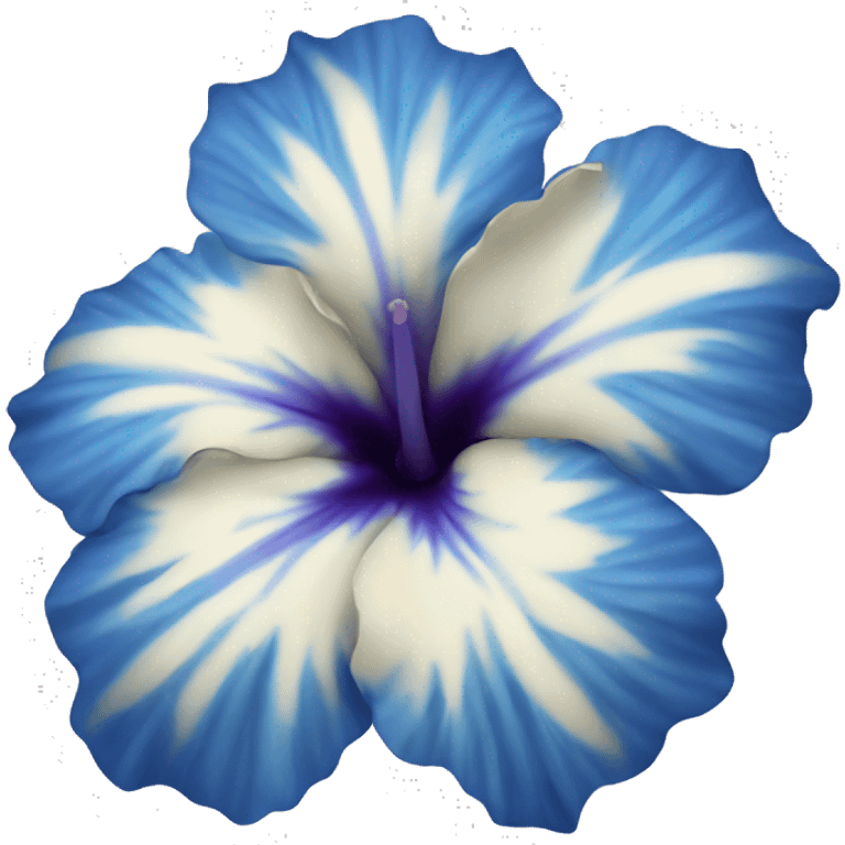 Blue hibiscus flower emoji