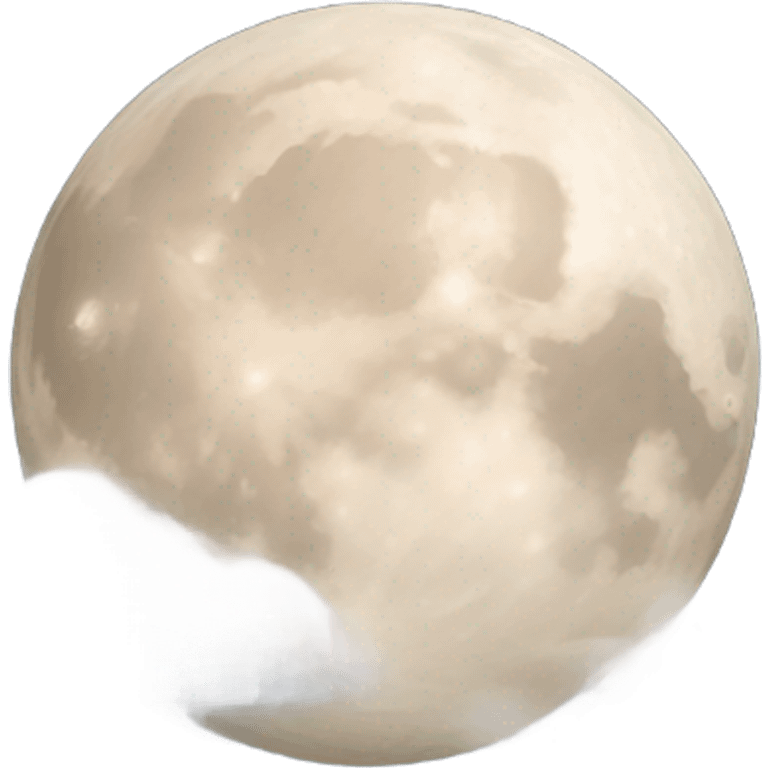 beige realistic moon and cloud emoji