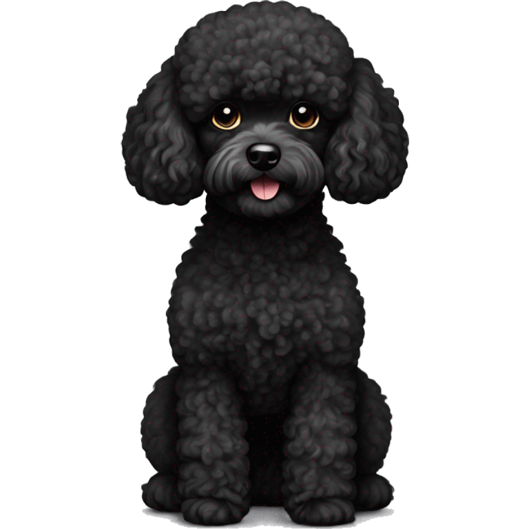 Black toy poodle emoji