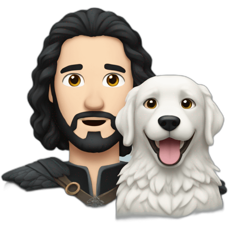 John Snow with crown and your pet emoji