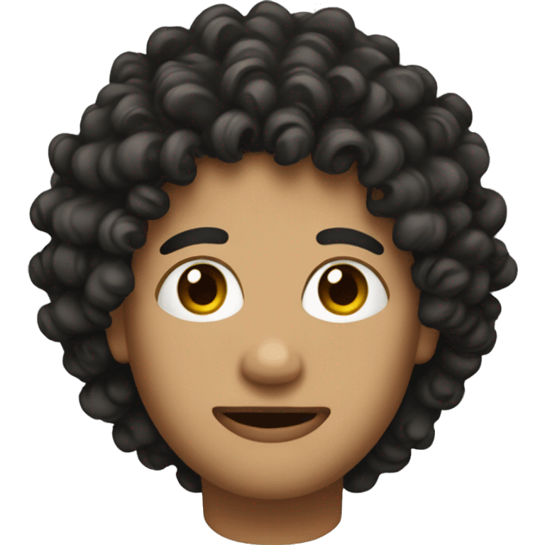 "face with no skin", "Black eyes and curly hair" emoji