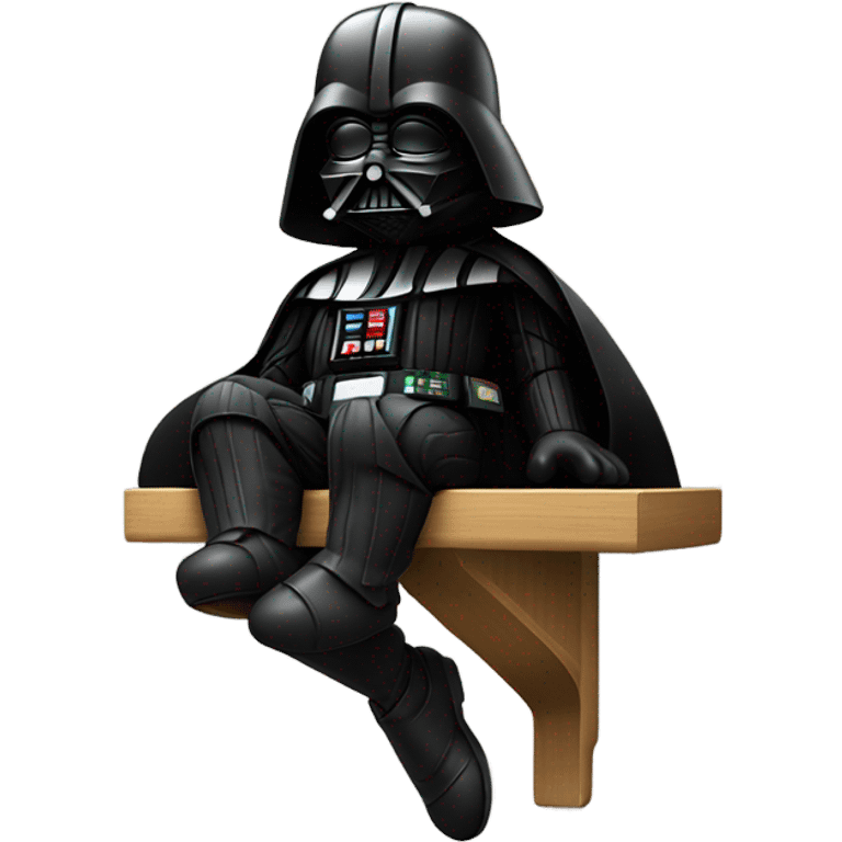 Darth Vader swinging legs on a shelf  emoji